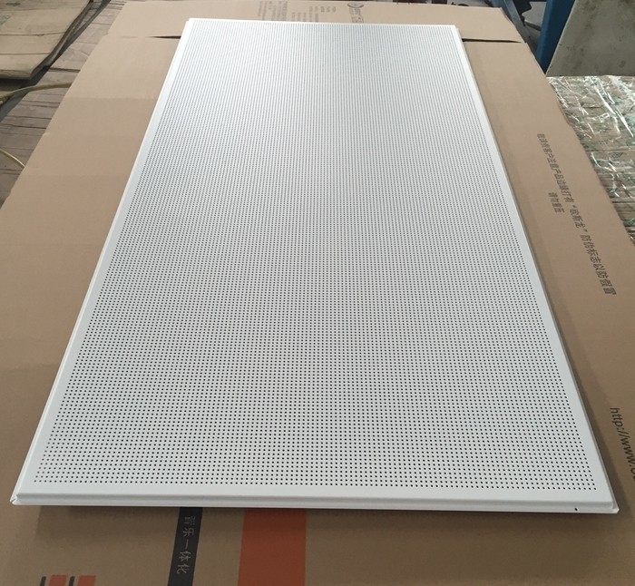 595x1195mm Galvanized Steel Acoustic Ceiling Tiles For Ping Malls