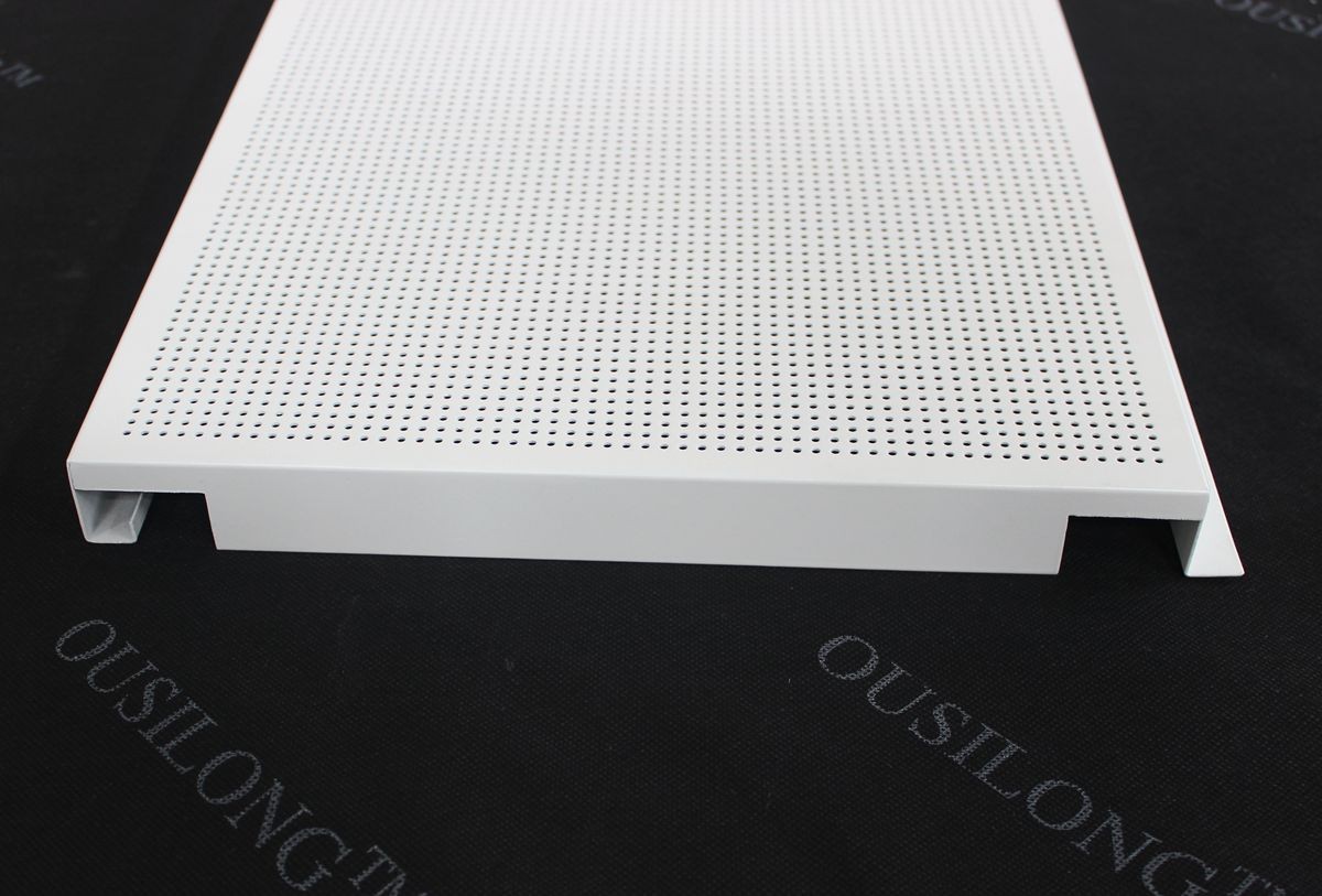 Suspended Perforated Metal Ceiling E Shaped Interior For Bulding Decorative Material