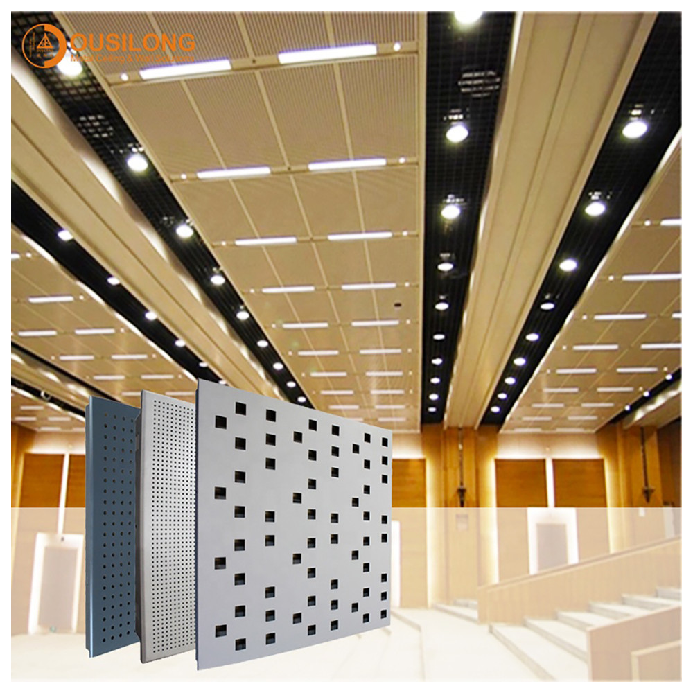Decorative White Metal Wall Ceiling Panels Suspended Aluminum