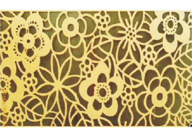 Artistic Aluminum Wall Panel Custom Art Flowers Carved