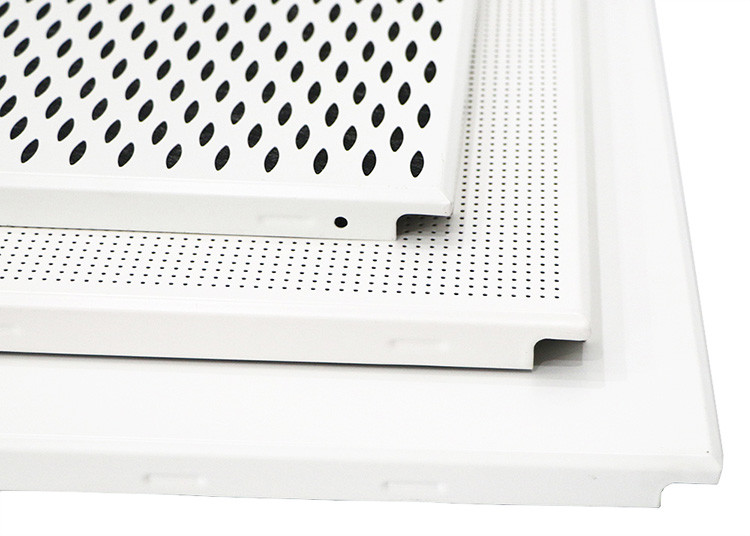 Commercial Project Aluminum Hollow Perforated Ceiling Tiles Clip In