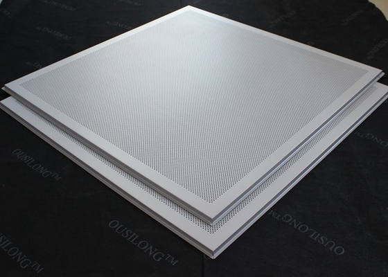 T 15 Matched 595x595mm Aluminum or Steel  Lay in Ceiling Tiles Perforated or Plain White