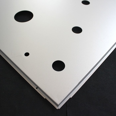 CNC Perforated Lay In Ceiling Tiles 600x600mm False Ceiling Panel RAL9010
