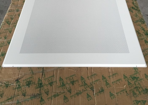 Perforated Aluminum / Metal Soundproof Ceiling Panels , Fire Resistant Ceiling Tiles Dia 1.8mm