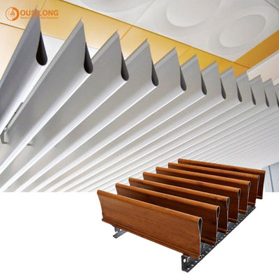 Strip Linear Suspended Metal Ceiling Water Drip Shaped For Ventilator / Hydrant Layout