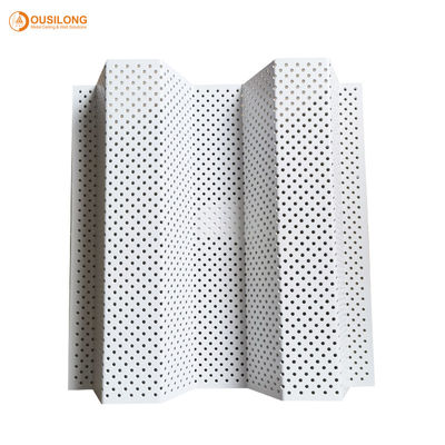 Durable Washable Aluminum Wall Panels , Perforated Corrugated Metal Ceiling Panels