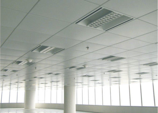 Decorative Suspended Lay In Ceiling Tiles custom / Metal Perforated Ceiling Tiles
