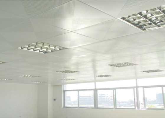 Zero Clearance Commercial Ceiling Tiles / Perforated Acoustic Panel Tegular