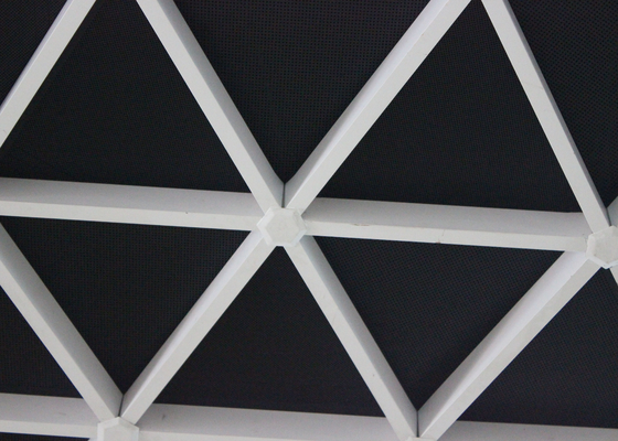 Extruded Triangle Commercial Ceiling Tiles , Aluminum Suspending Ceiling Grid
