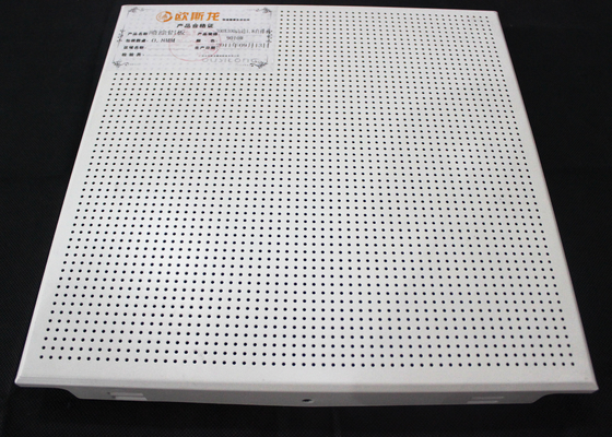 Square Perforated Metal Decorative Acoustic Ceiling Tiles Custom Coloured , ISO 9001