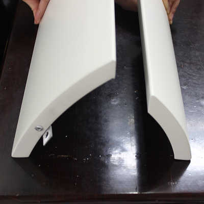 White Customized Decorative Aluminium Panel Sheet Curved Shape 1.5mm 2.0mm Thickness