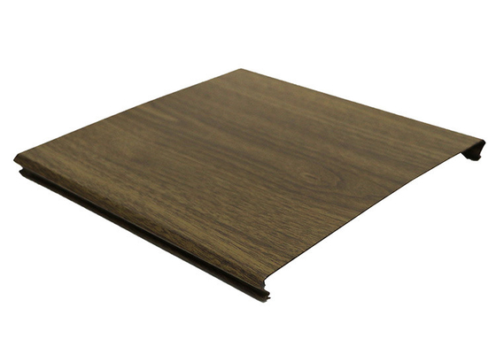 Thin Strip Commercial Acoustic Ceiling Tiles C Shape Bark Color Straight Edge