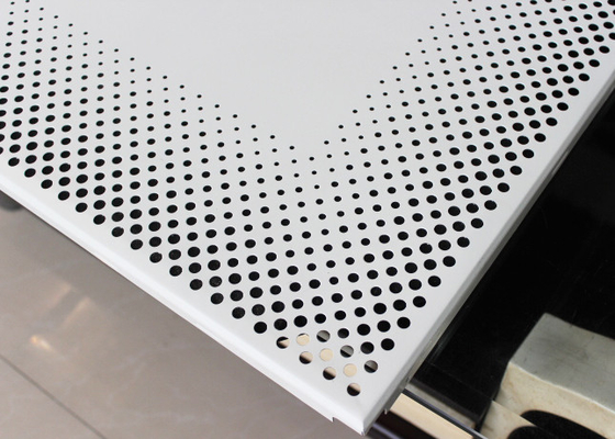 Decorative Commercial Ceiling Tiles , Perforated Acoustical Panel for Office Building