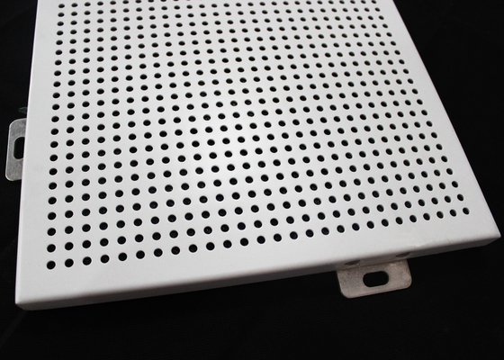 Acoustical Aluminum Wall Panels / Commercial Perforated Metal Ceiling Panel Tiles
