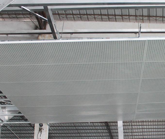 White Aluminum Perforated Hook Drop Suspended Metal Ceiling Tiles Non