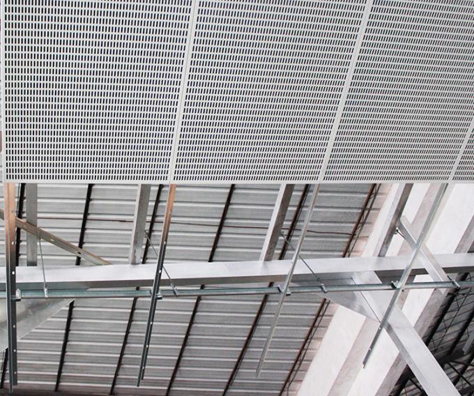 White Aluminum Perforated Hook Drop Suspended Metal Ceiling Tiles Non