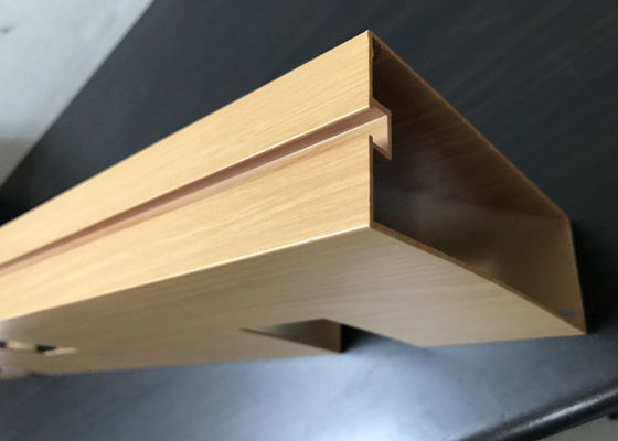 Aluminum Profile Wood Grain Color Metal Baffle Ceiling Modern Ceiling Decoration