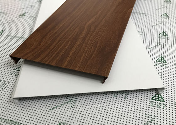 Finished C - Shaped Commercial Ceiling Tiles , Concealed Metal Suspension System