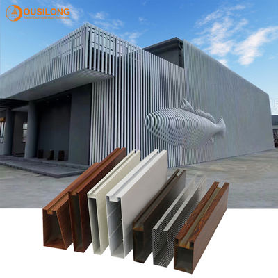V Shaped Open Aluminium Linear Metal Ceiling Space Visual Changing Wall Ceiling Decorative Panel