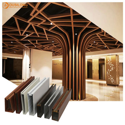 Elegant Suspended Strip Metal False Ceiling Drop in Square Tube For Gym