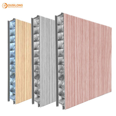 Wood Color Acoustic Aluminium Honeycomb Panel For Interior Wall 1220×2440mm