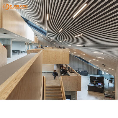 Aluminium Suspended Metal False Plank Strip , Professional Factory For Aluminum Linear Strip Ceiling