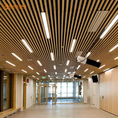 Length Up To 6000mm Aluminium Linear Ceiling Baffles Easy To Maintain Durable Acoustic Panels for Commercial and Industrial Spaces