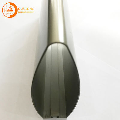 Commercial Aluminium Baffle Ceiling 1.2mm Thickness PVDF Spray Bullet Shape
