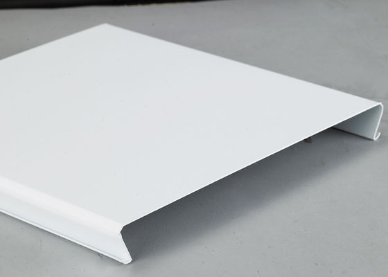Plain Beveled Edge Decorative Aluminium Strip Ceiling Windproof Ceiling for Station