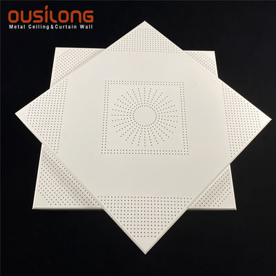 Perforated Acoustic Aluminium / Aluminum Ceiling Panel Metal Building Wall Ceiling Decorative Materials