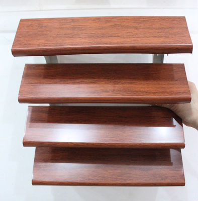 Architectural Aluminum Sun Shade Louvers Wood Grain Color Exterior Screen System