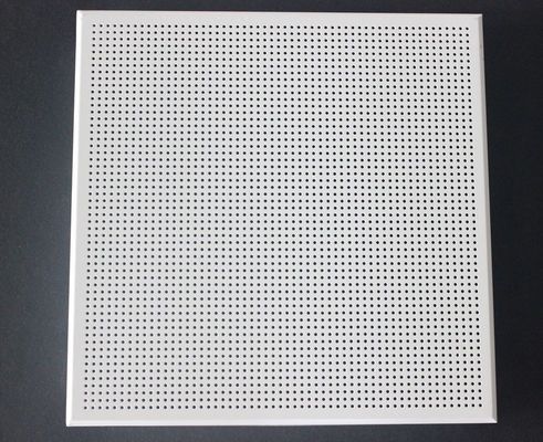 Weather Resistant Acoustical Ceiling Tiles Aluminum / Galvanized Steel White Coated