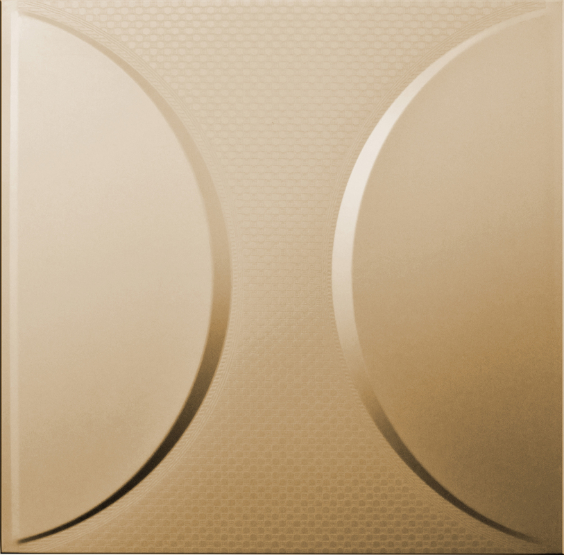 Golden Pressed Metal Artistic Ceiling Tiles Dropped For Kitchens Pressed Metal Artistic Ceiling Tiles