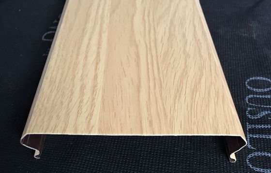 SGS Tested Windproof  S-shaped Beveled Edge Aluminum Linear Suspended Ceiling Panel