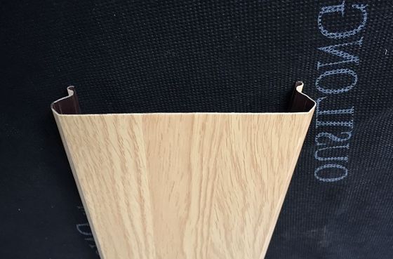 SGS Tested Windproof  S-shaped Beveled Edge Aluminum Linear Suspended Ceiling Panel