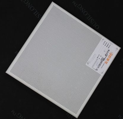 Perforated Or Plain White Aluminum / GI Clip In Ceiling Tiles With Beveled Edge