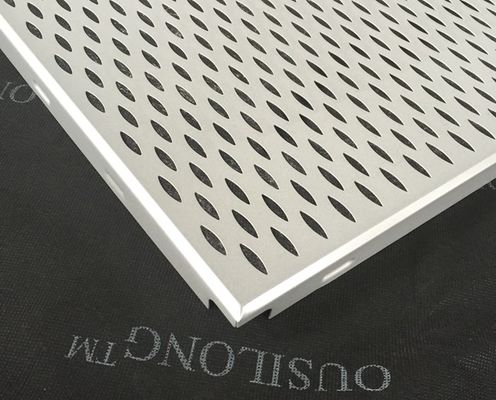 Leaf Shaped Fireproof Clip In Ceiling Perforated Aluminum Acoustic False Ceiling