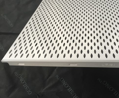 Leaf Shaped Fireproof Clip In Ceiling Perforated Aluminum Acoustic False Ceiling