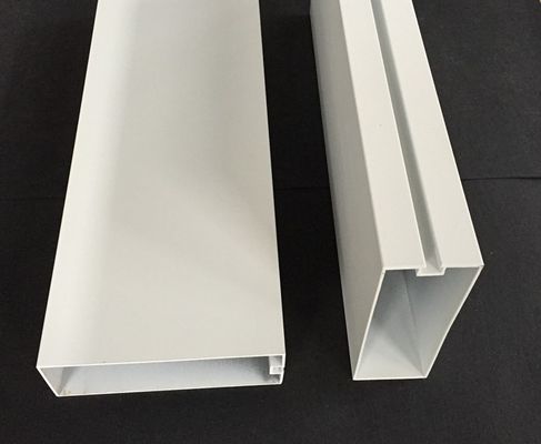 Moisture Proof Commercial Ceiling Tiles , White Aluminum Profile Sound Baffles Ceiling