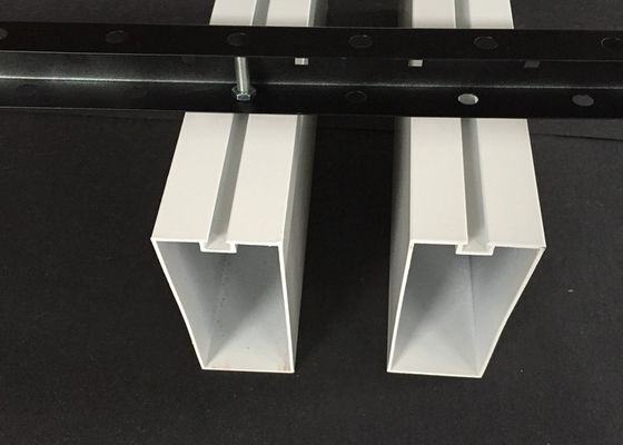 Moisture Proof Commercial Ceiling Tiles , White Aluminum Profile Sound Baffles Ceiling