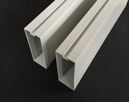 Moisture Proof Commercial Ceiling Tiles , White Aluminum Profile Sound Baffles Ceiling
