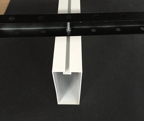 Moisture Proof Commercial Ceiling Tiles , White Aluminum Profile Sound Baffles Ceiling