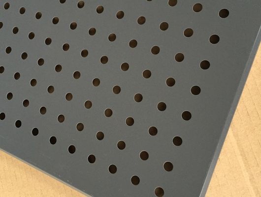 Grey Color Clip Perforated Metal Ceiling , Perforated Acoustic Panels Dia 3.0mm