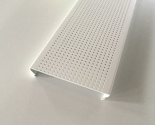 White Powder Coated Aluminium Strip Ceiling , C- shaped Sheet Metal Ceiling
