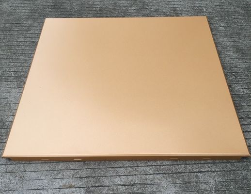 Gold Color Aluminum Clip in False Ceiling Tiles / 600x600mm Metal Ceiling Panel