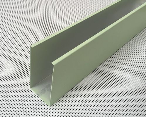 Galvanized Steel Light Blue Baffle Linear Metal Ceiling Powder Coated for Hospitals