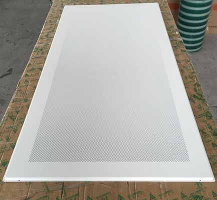 Perforated Aluminum / Metal Soundproof Ceiling Panels , Fire Resistant Ceiling Tiles Dia 1.8mm