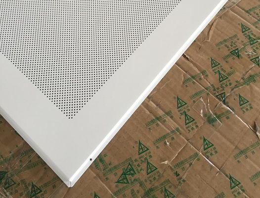 Perforated Aluminum / Metal Soundproof Ceiling Panels , Fire Resistant Ceiling Tiles Dia 1.8mm