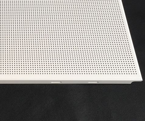 Fireproof Perforated Aluminum 0.7mm Thickness / Metal False Ceiling Tiles 600 X 600mm