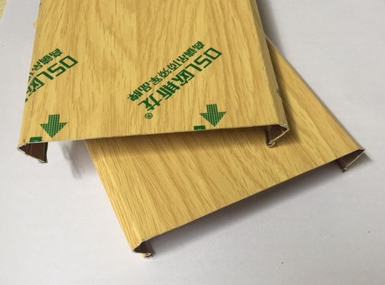 Decorative Polyester Roller Coated Aluminum Strip Ceiling Panel C - Shape Width 100mm